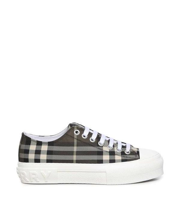 BURBERRY Check Nylon Blend Low Top Sneakers 8118854