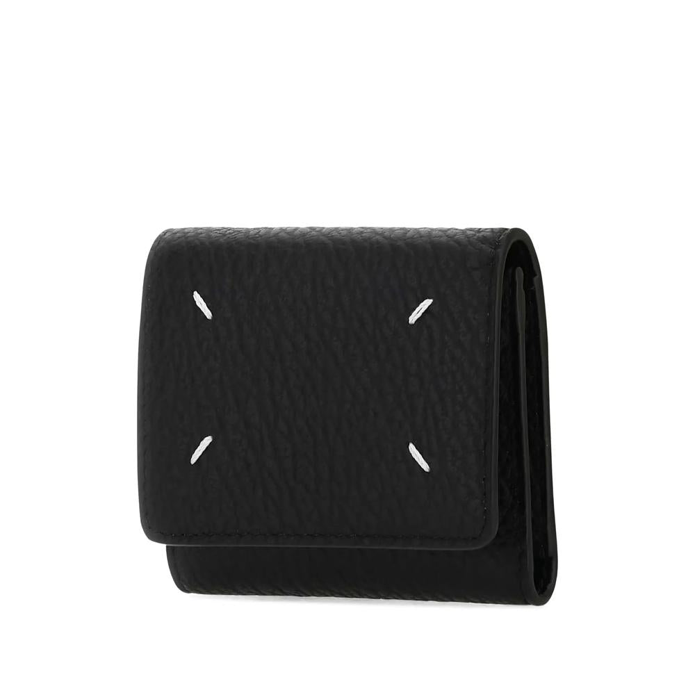 Maison Margiela Black Leather Bifold Medium Wallet