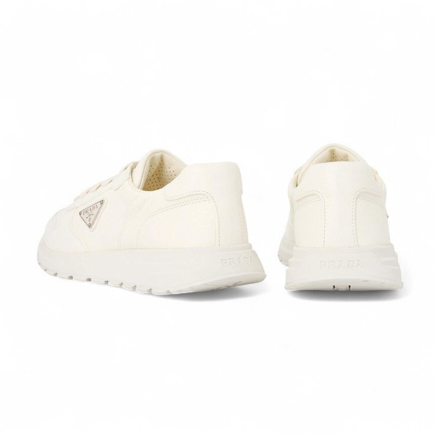 PRADA Men’s Low-Top Sneakers White Leather