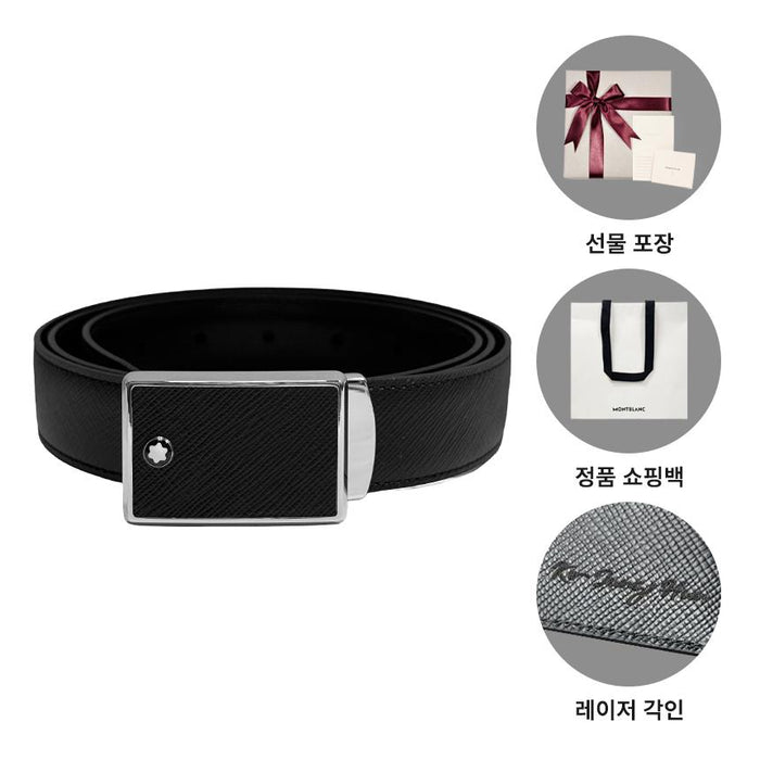 Montblanc Men’s Reversible Saffiano Print Leather Belt