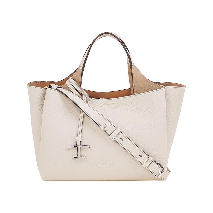 Tods Mini Leather Shoulder Bag Women New Collection Ivory