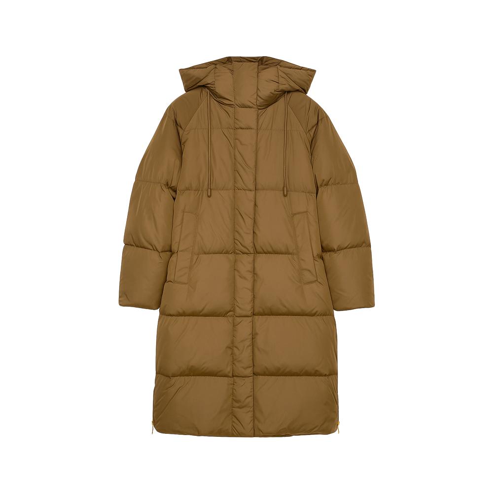 Max Mara Brown NEWBEMBO Side-Zip Hooded Puffer Jacket 2525496072 009