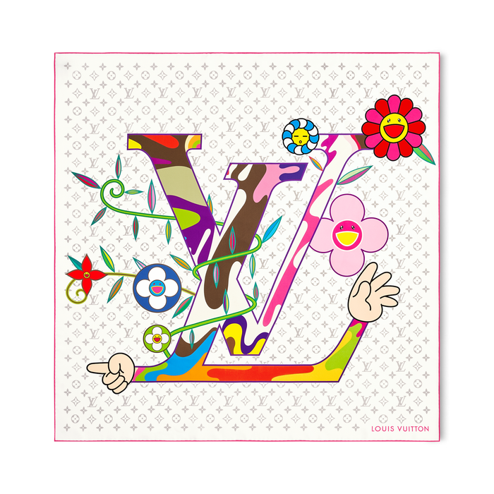 Louis Vuitton Monogram Superflat Square 90 Silk Scarf