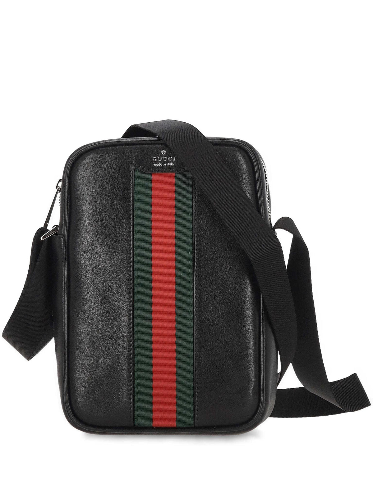 GUCCI Leather Shoulder Bag Black