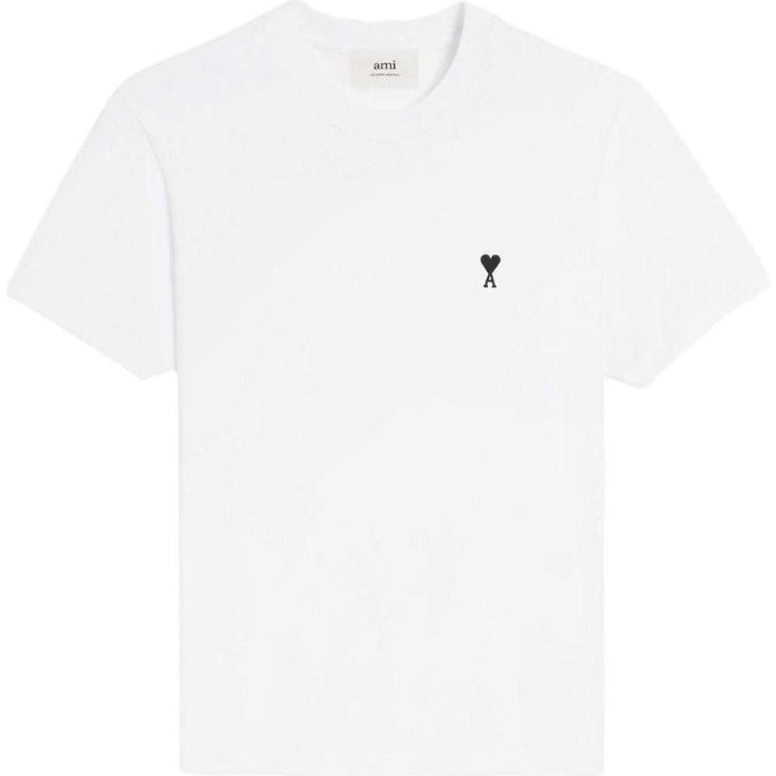 AMI Heart Logo White Short Sleeve T-Shirt Unisex