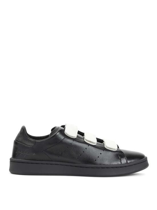 Y-3 Black Leather Low-Top Sneakers JR4224 DOM