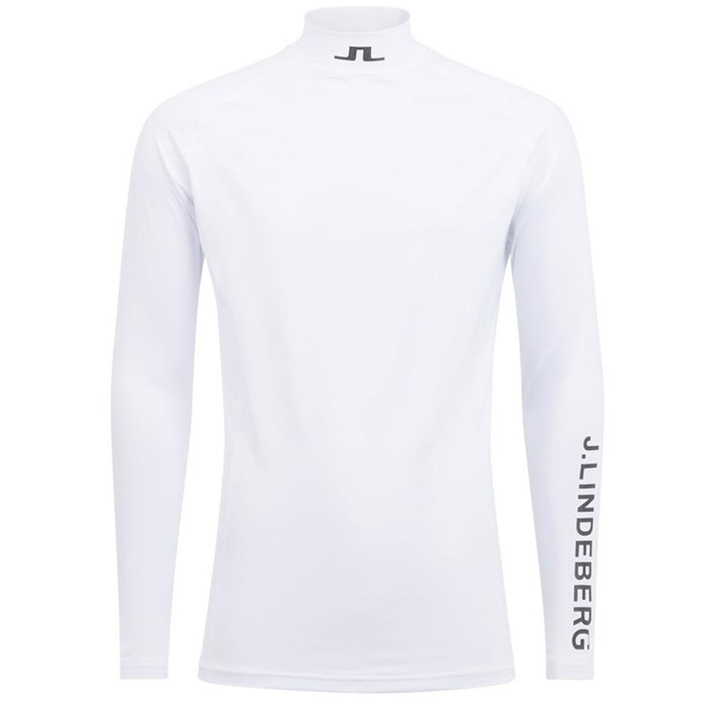 J LINDEBERG Aello High Neck Slim Fit T-Shirt White Men’s