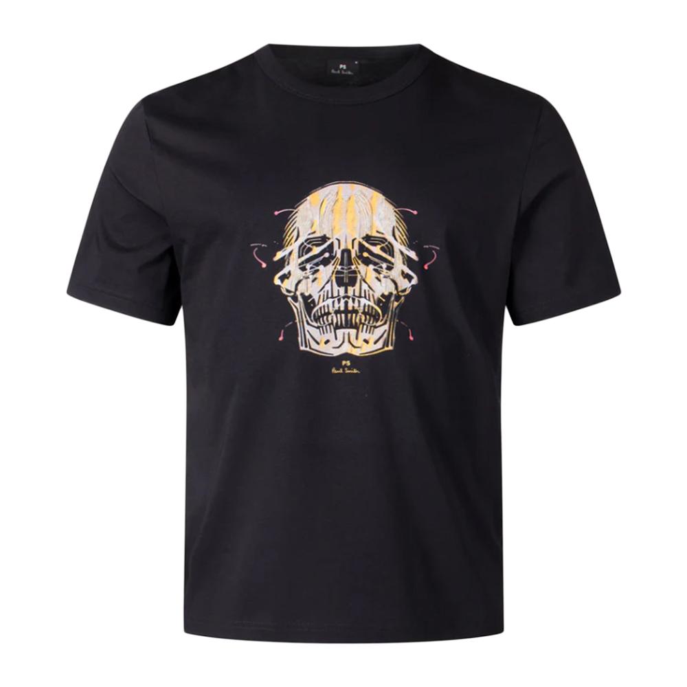Paul Smith Painted Skull Print T-Shirt Black Men’s 220X TP5242 79