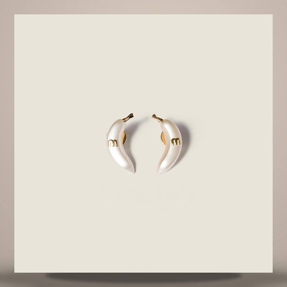 Miu Miu Metal Hoop Earrings 5IO495 2G9O F0SAJ