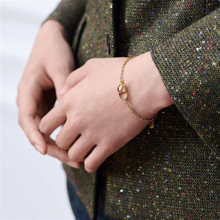 DIOR CD Garden Bracelet Gold-Tone Metal Jewelry