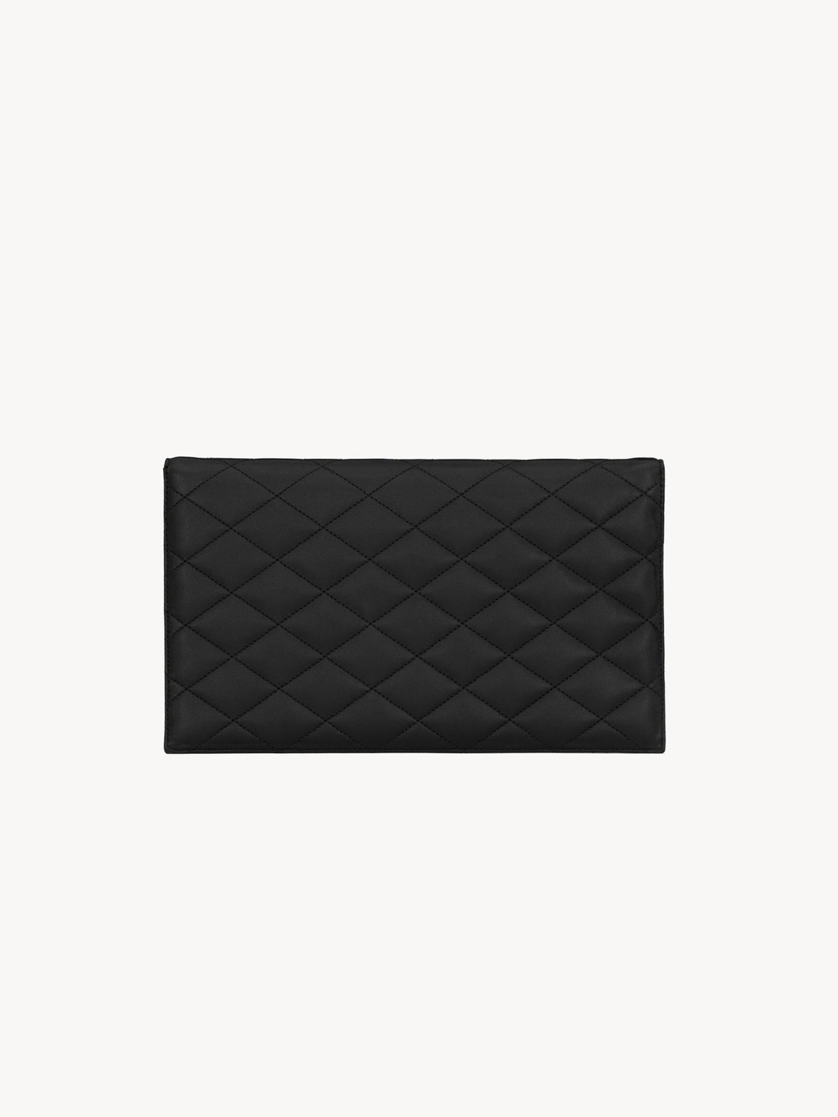 Saint Laurent Black Leather Clutch Bag