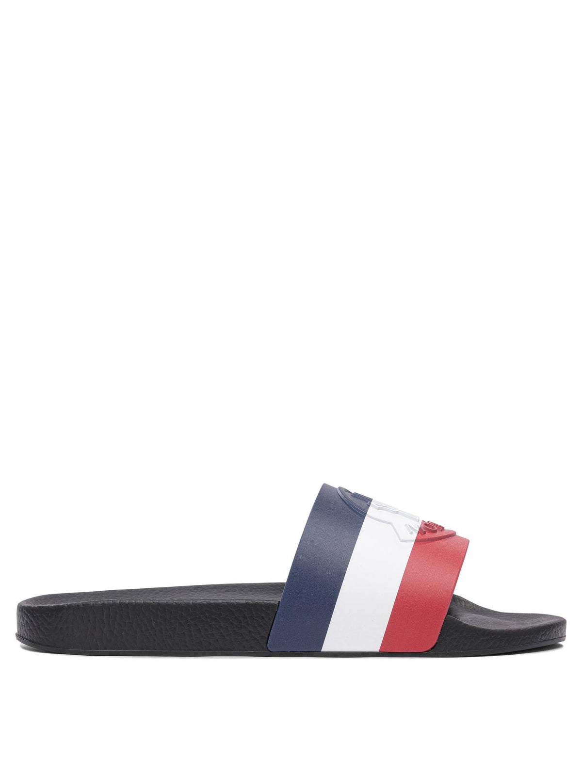 Moncler Black BASILE Slides Sandals for Men