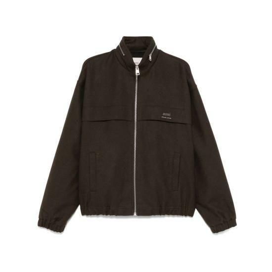 AMI Dry Wool Windbreaker Jacket HJK058 WV0018 221