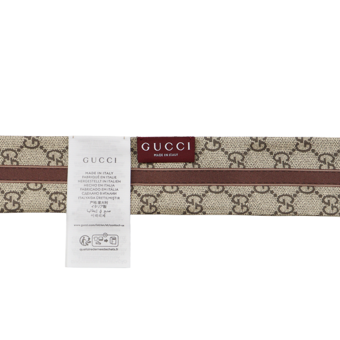 GUCCI GG Valigeria Print Silk Scarf