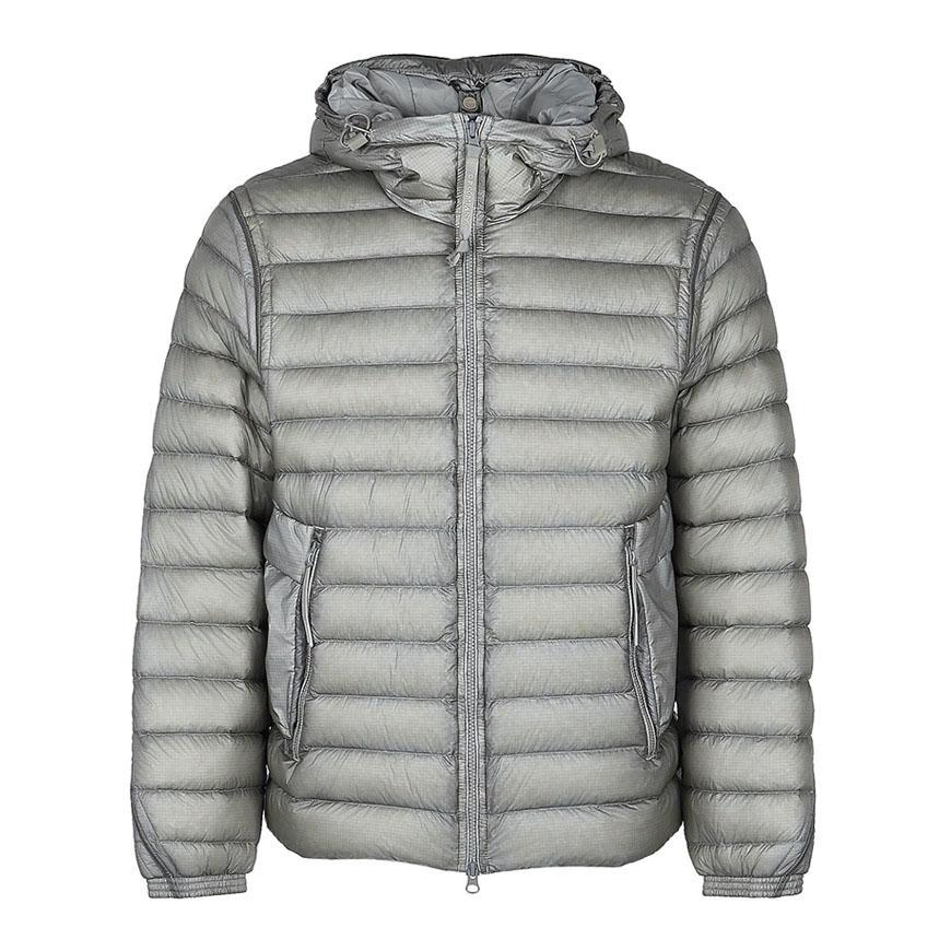 CP Company Men DD Shell Hooded Goggle Down Puffer Jacket Gray