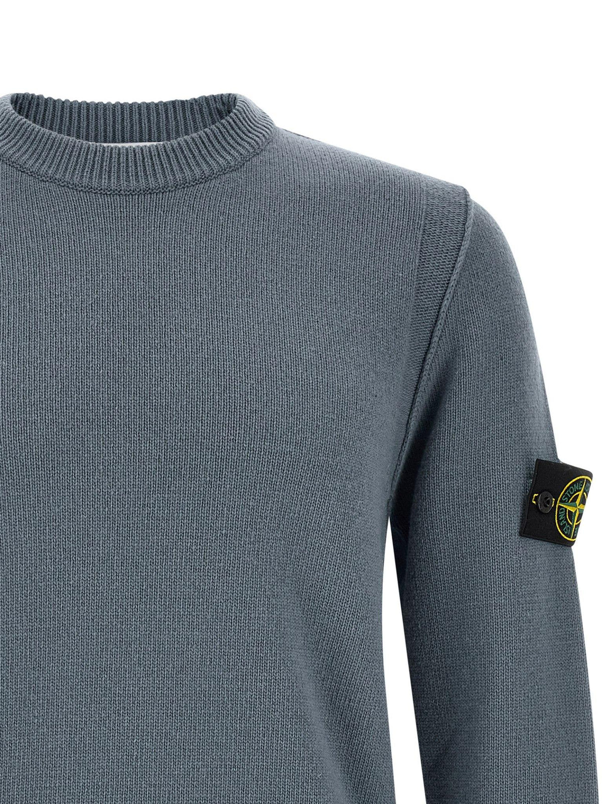 STONE ISLAND Wool Blend Crewneck Knit Sweater Navy Men