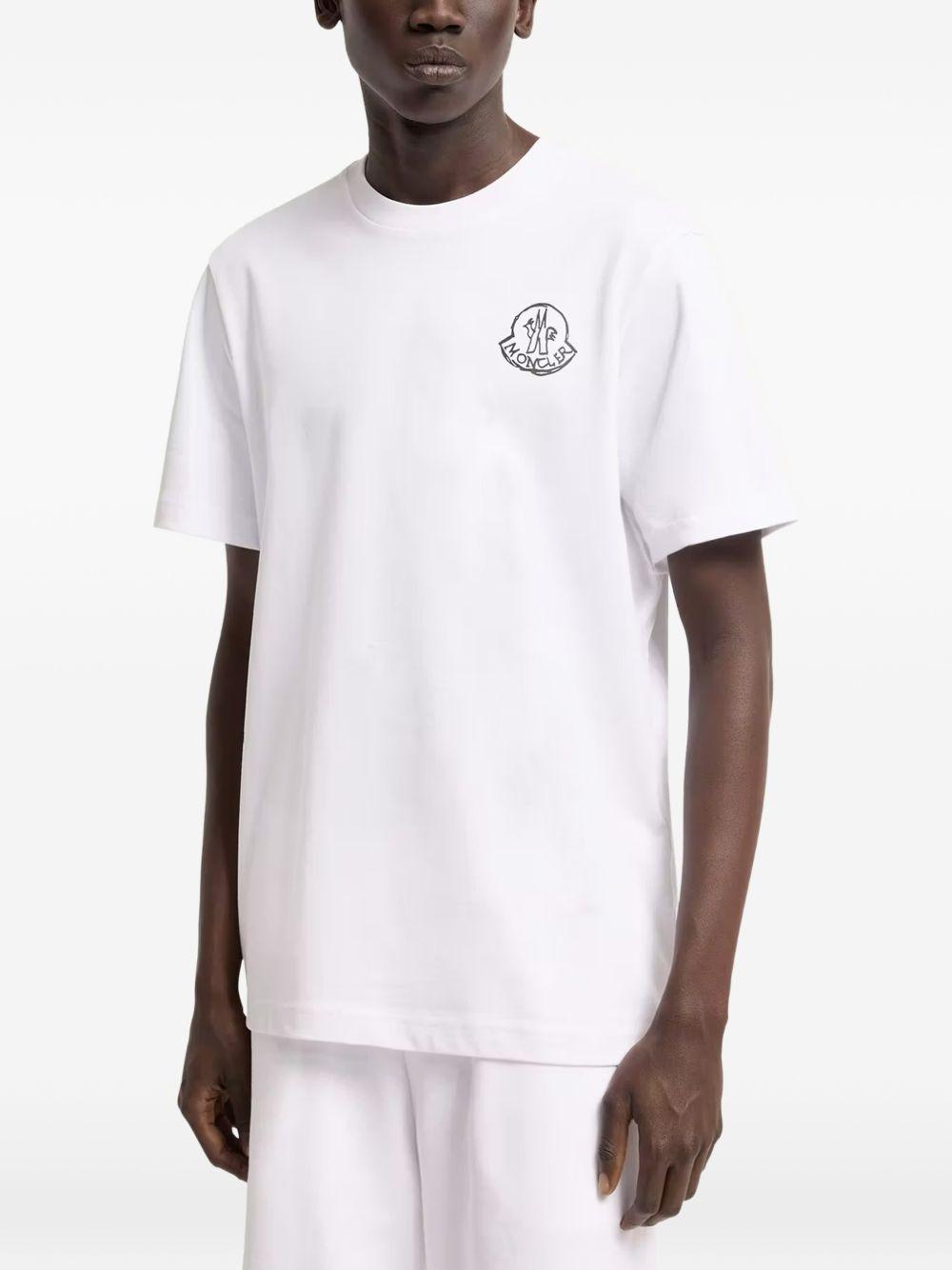 Moncler Short Sleeve T-Shirt White Cotton Men’s Top