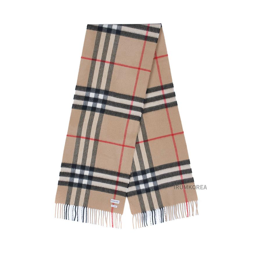 BURBERRY Unisex Check Cashmere Scarf Scarf A7026