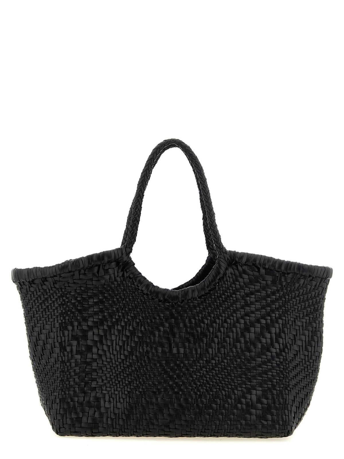 Dragon Diffusion Black Woven Leather Shoulder Bag