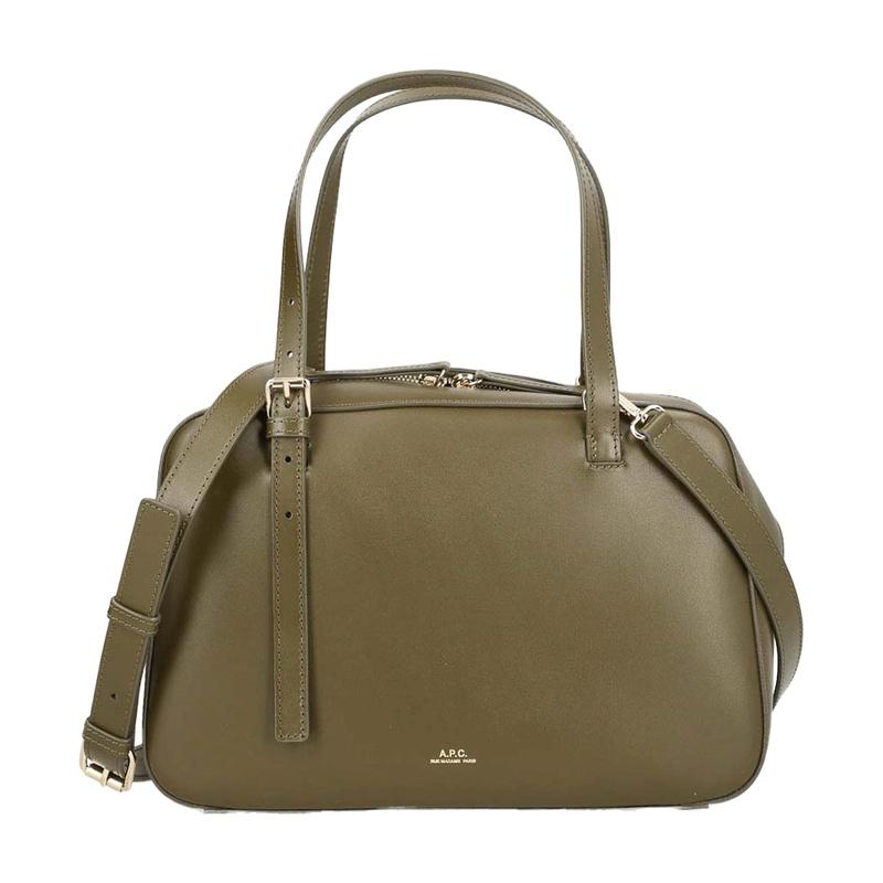 A.P.C. Virginie Box Shoulder Bag Leather Green