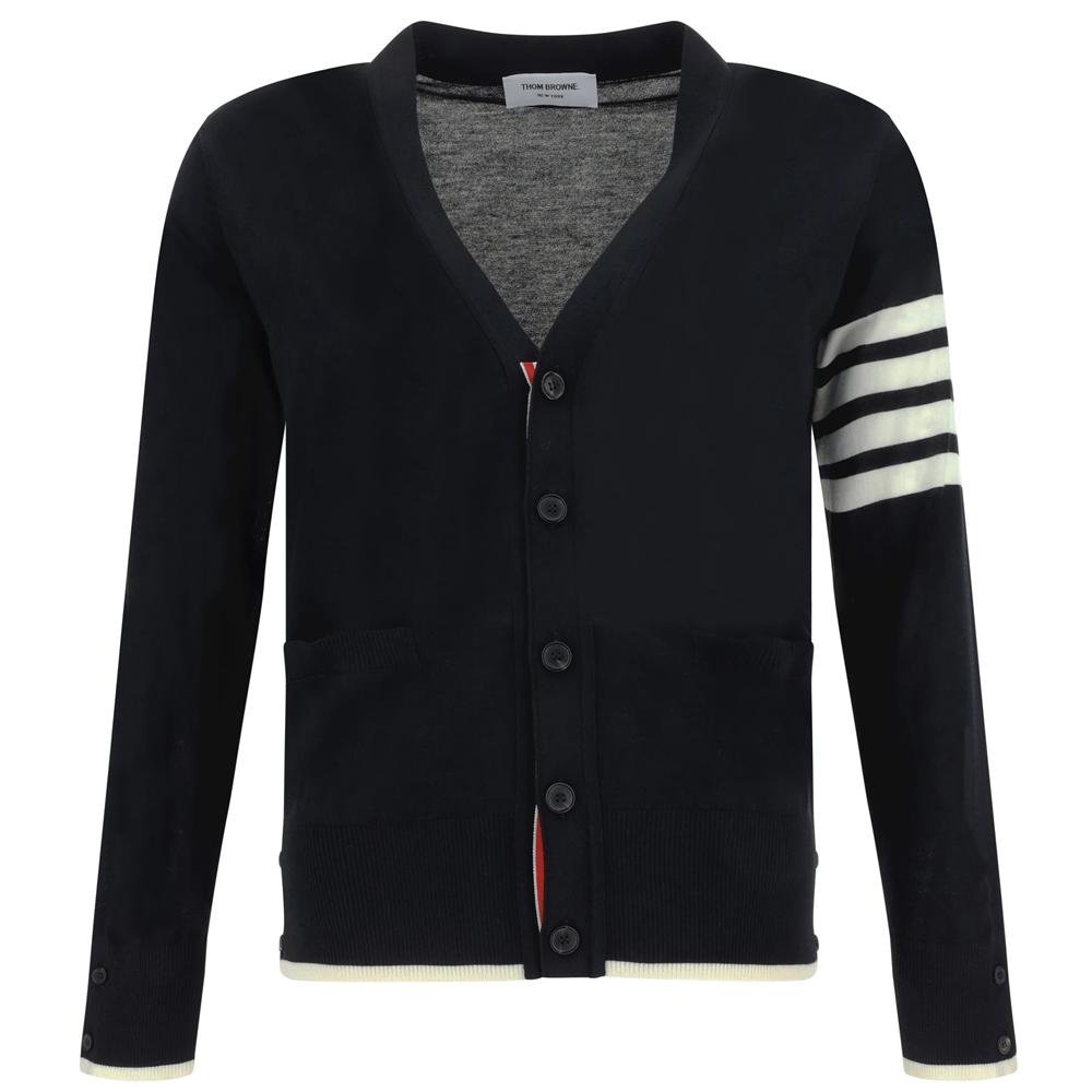 THOM BROWNE Diagonal Armband Relaxed Fit Cardigan MKC002D Y1014 001