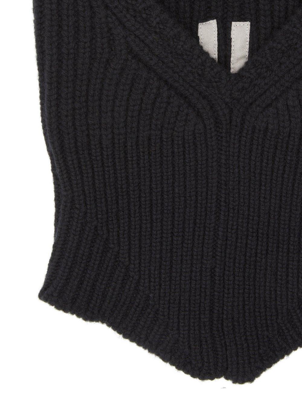 Rick Owens Black Wool Knit Skull Balaclava RR02D6490 KWV 09