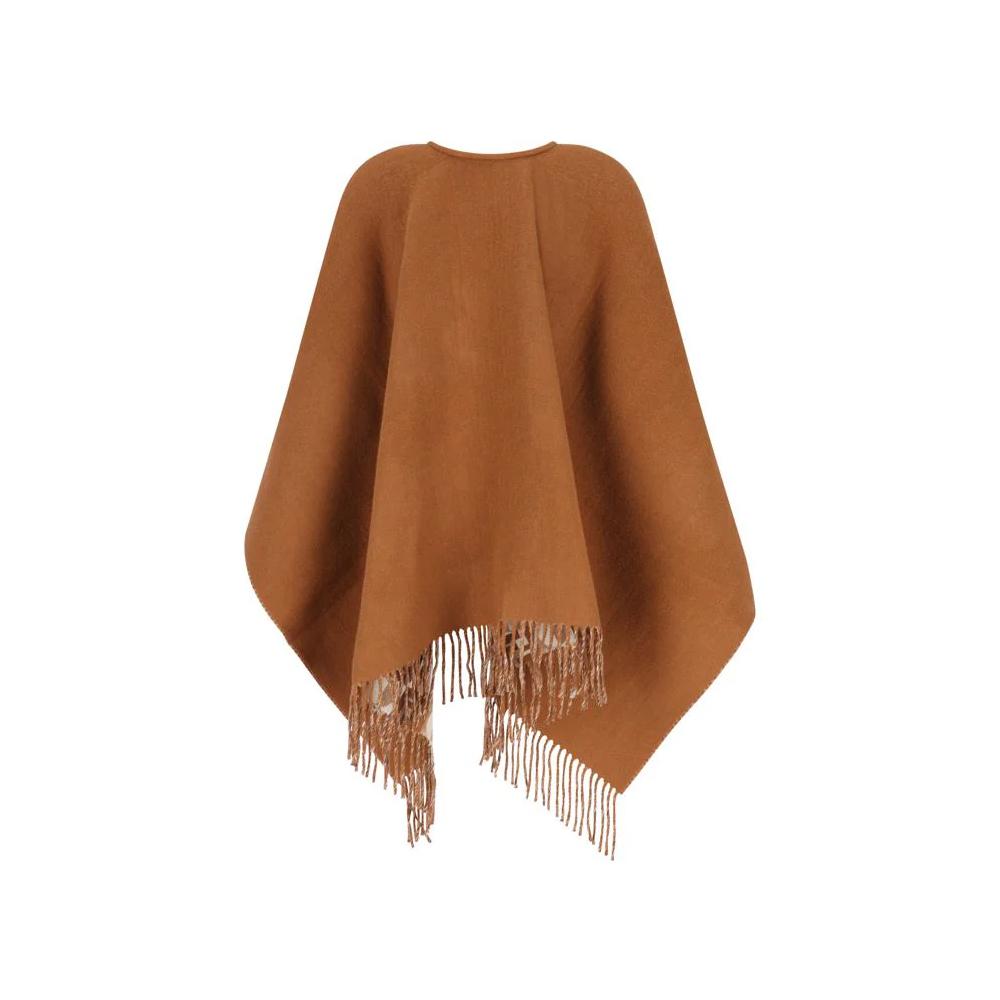 FENDI Camel Reversible Wool Cashmere Cape Coat FXX808 AYKT F0X2L