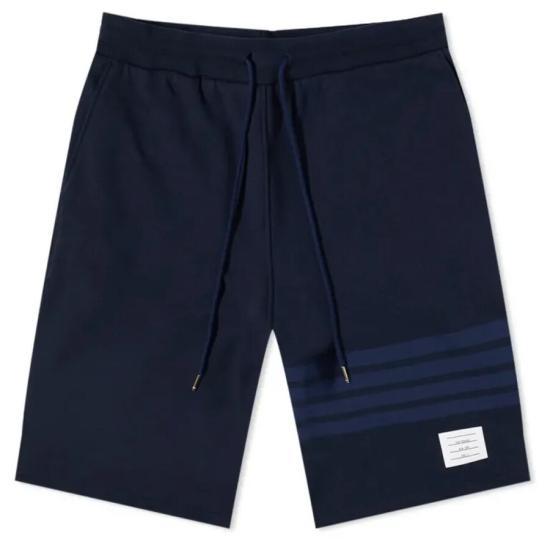 THOM BROWNE Navy Cotton Drawstring Shorts