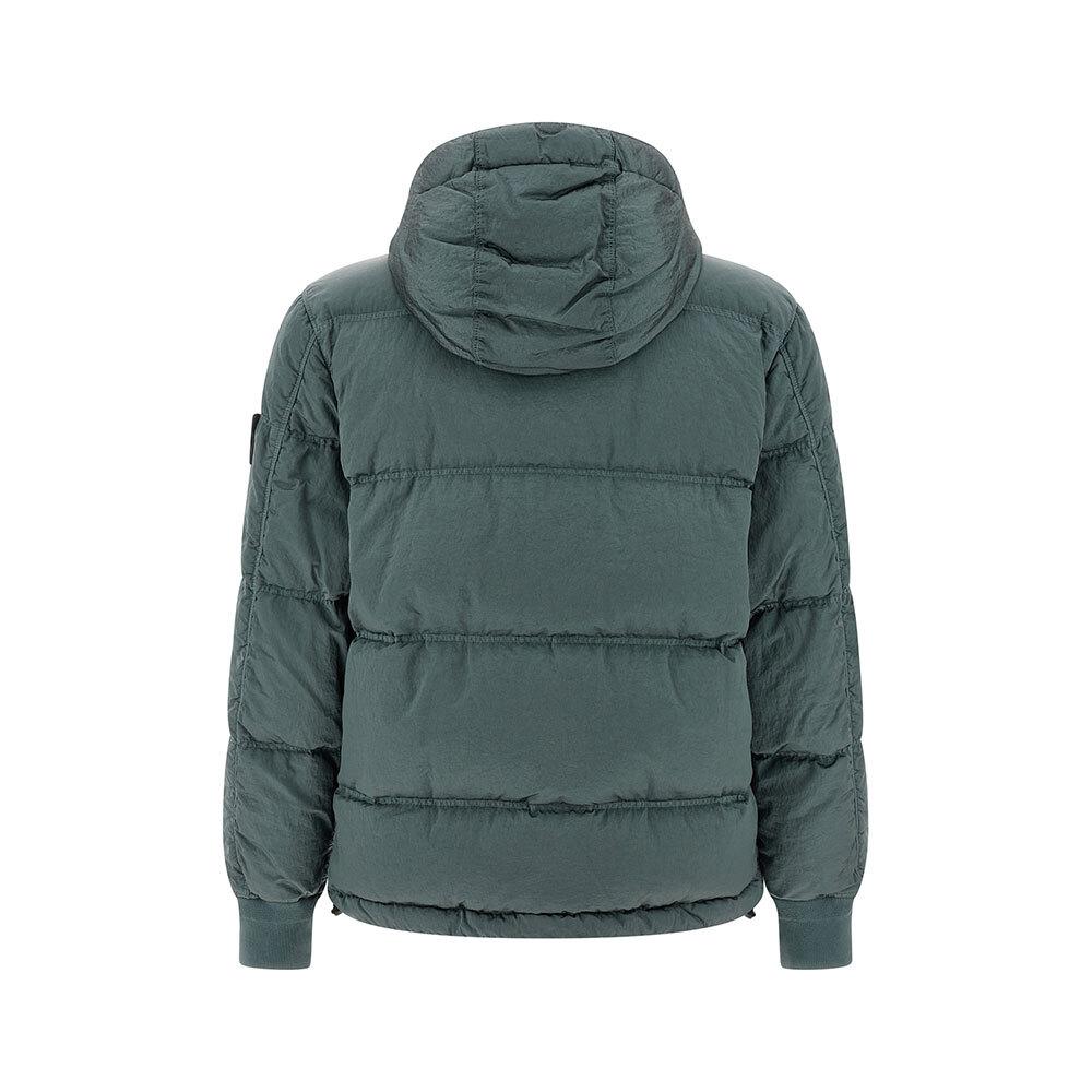 STONE ISLAND Petrol Anti-Drop Down Puffer Jacket for Men 4100088