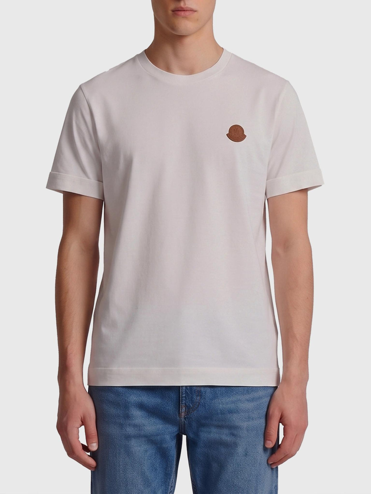 Moncler Short Sleeve Cotton T-Shirt White Men’s