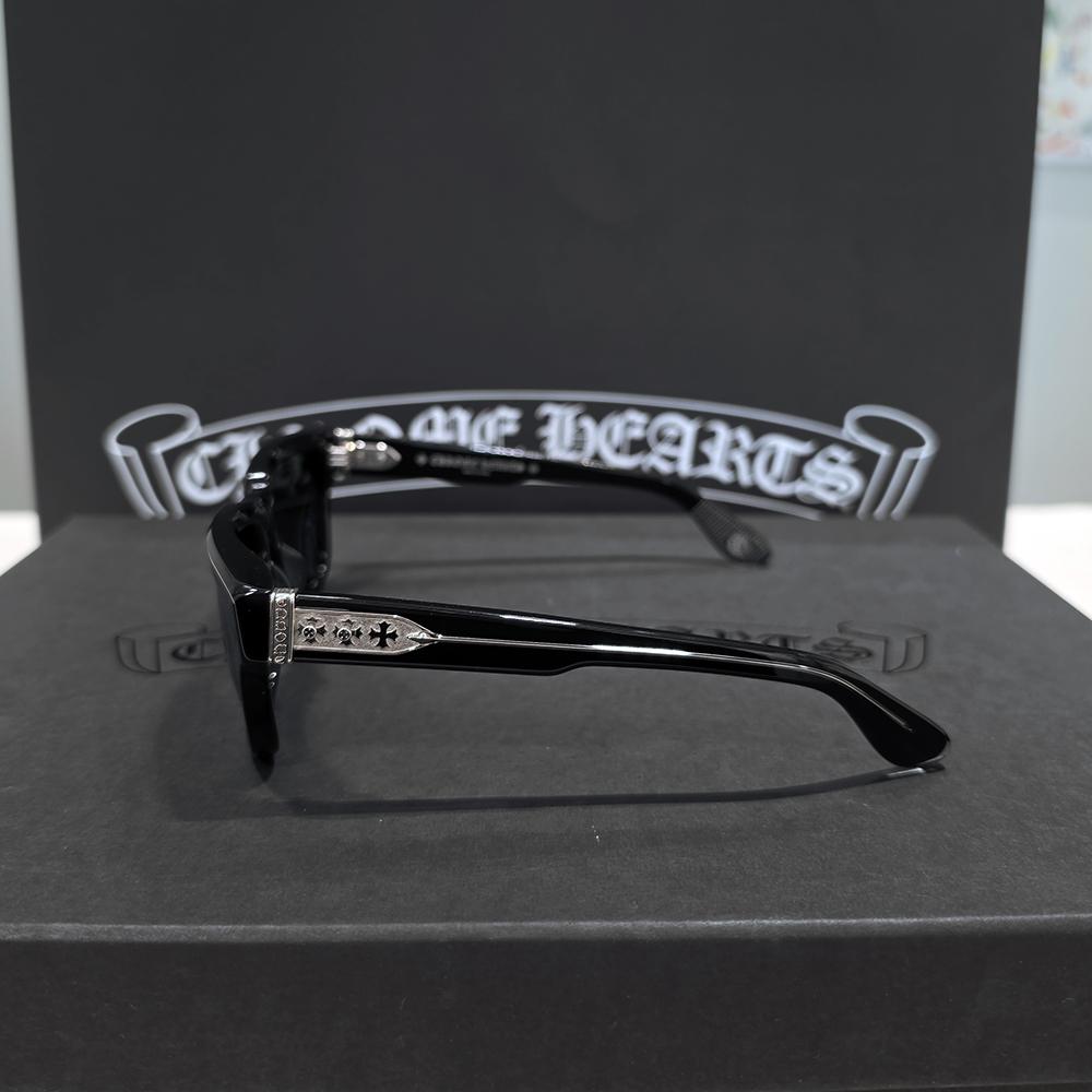 Chrome Hearts Black Silver-Tone Sunglasses