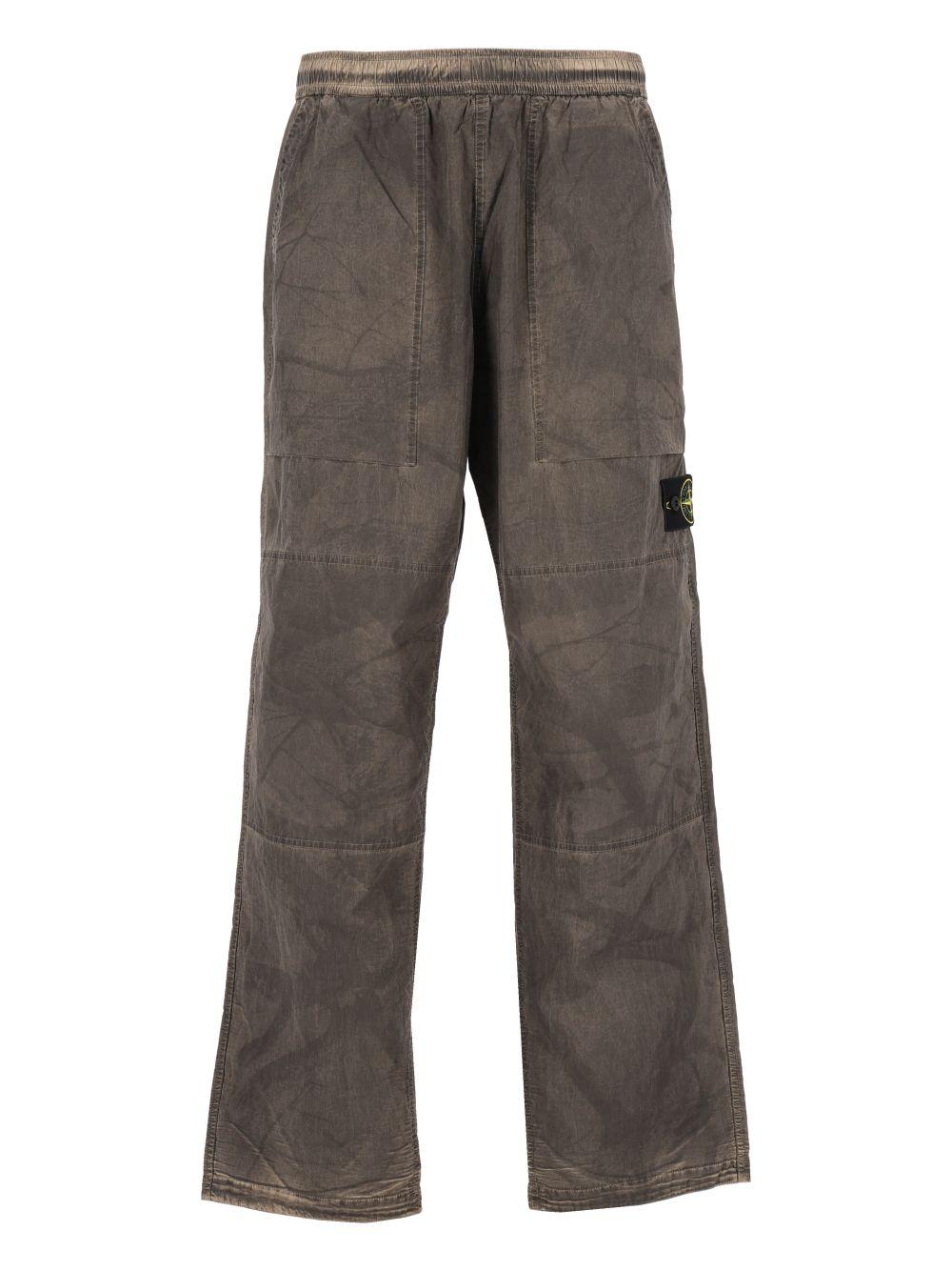STONE ISLAND Olive Cotton Cargo Pants for Men