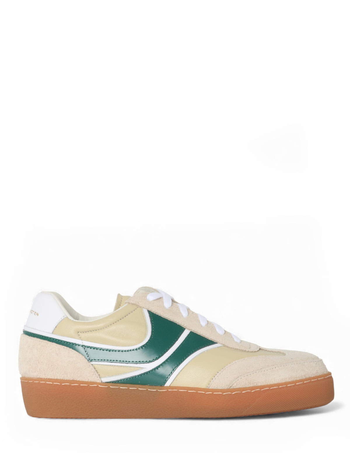 Dries Van Noten Women's Gray Leather Low Top Sneakers WW232 382 QU115 802