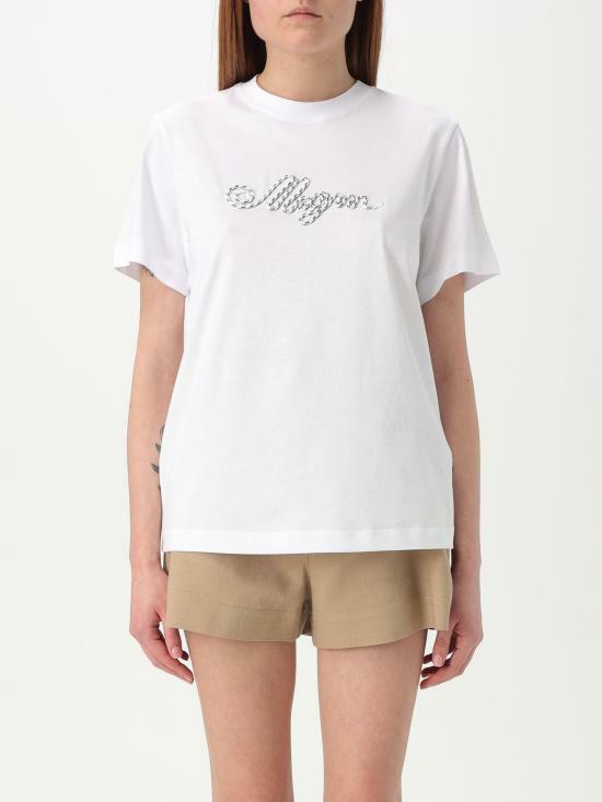 MSGM Rope Embroidered Logo T-Shirt 3841MDM130 257097 01