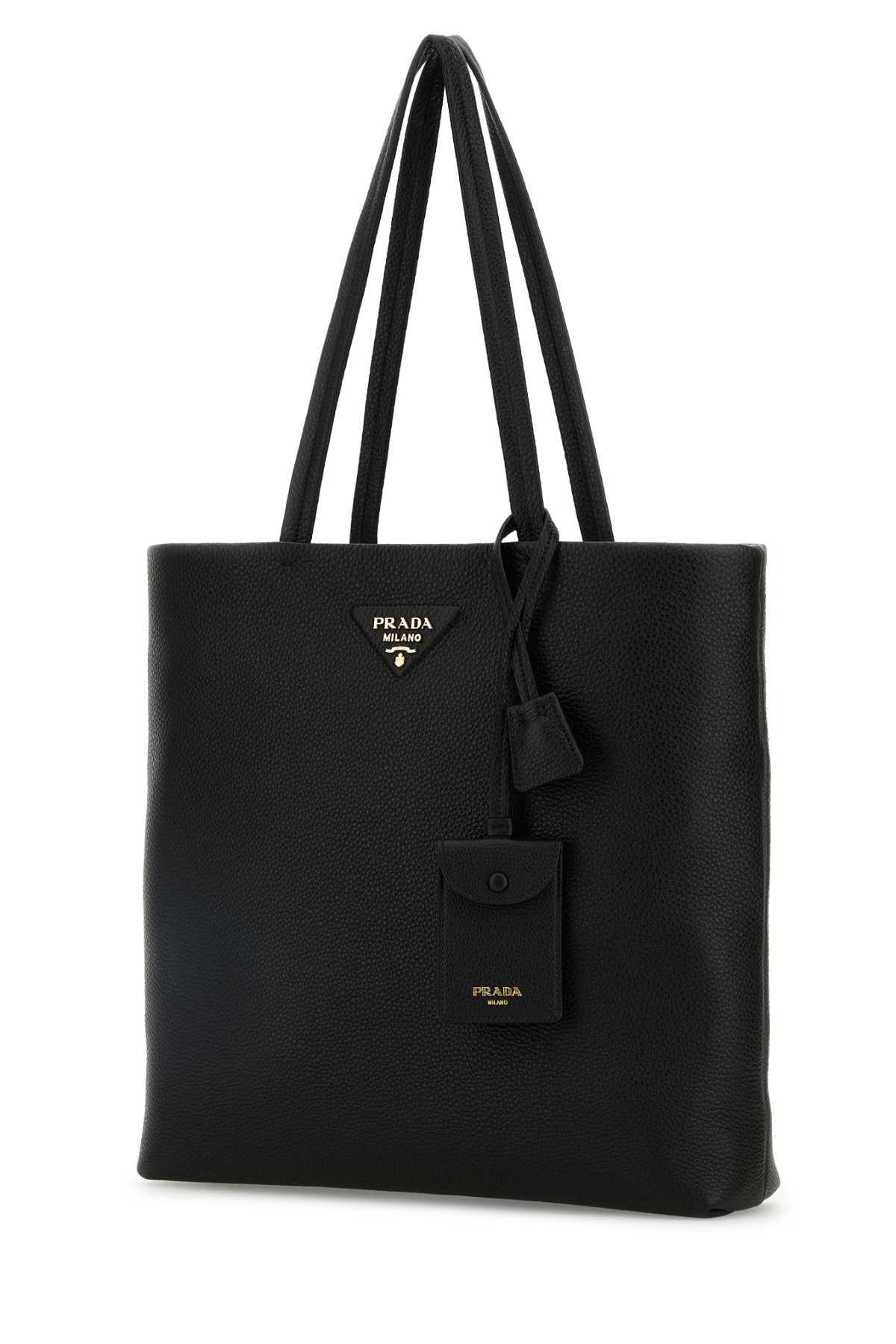 PRADA Black Vela Nylon Tote Bag