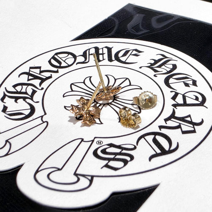 Chrome Hearts Cross Plus 22K Gold Single Earring