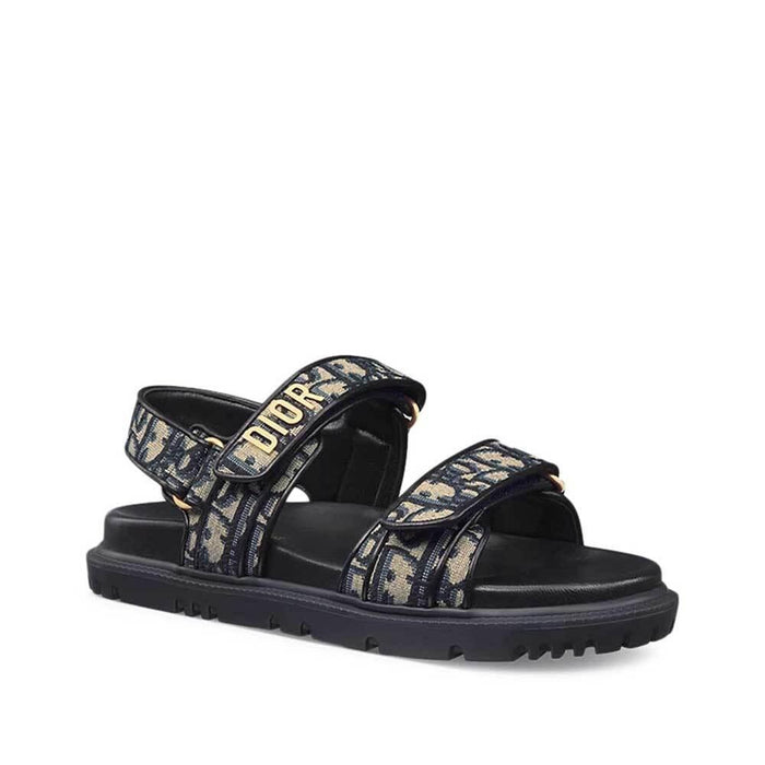 DIOR Act Sandals Women’s Slide Slippers Black Leather