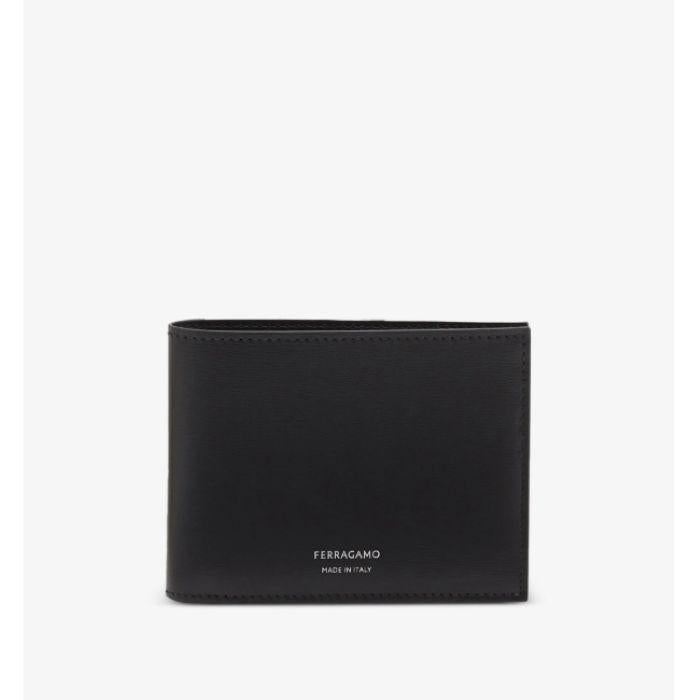 Ferragamo Classic Black Leather Bifold Wallet for Men
