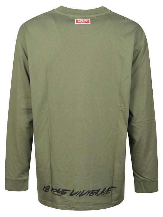 KENZO Long Sleeve Sweatshirt Navy Cotton Men’s Top FF65TL3514 SG50