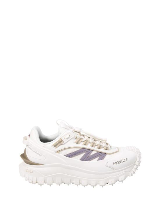 Moncler White Leather Low-Top Sneakers 4M00130 M84420