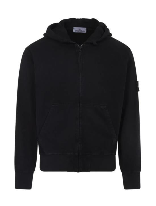 STONE ISLAND Organic Panama Cotton Old Effect Oversized Zip Hoodie K2S15 S0184 V