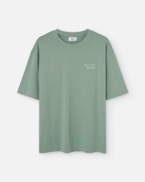Maison Kitsune Handwriting Embroidered Oversized T-Shirt OM00123KJ0119 0078