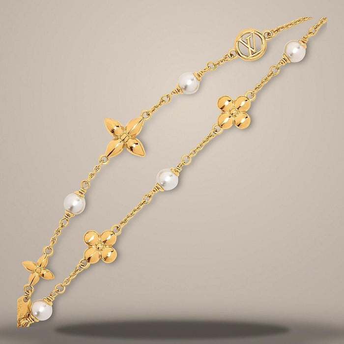Louis Vuitton Gold Metal Pearl Constellation Bracelet M03498