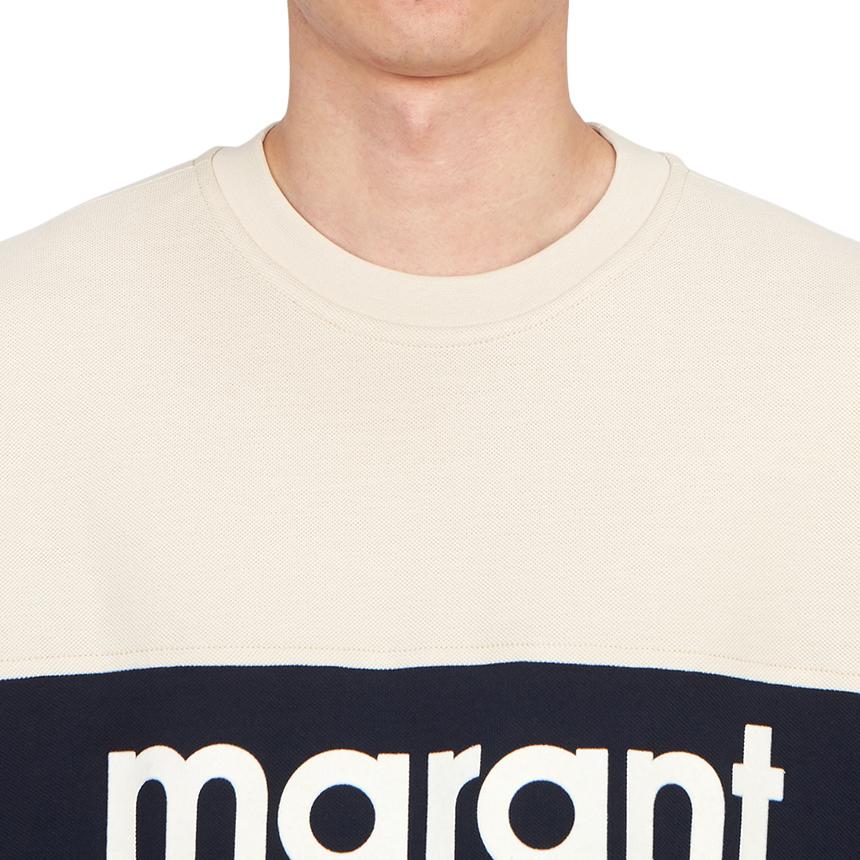 Isabel Marant Afton Logo Crewneck Sweatshirt Men Navy