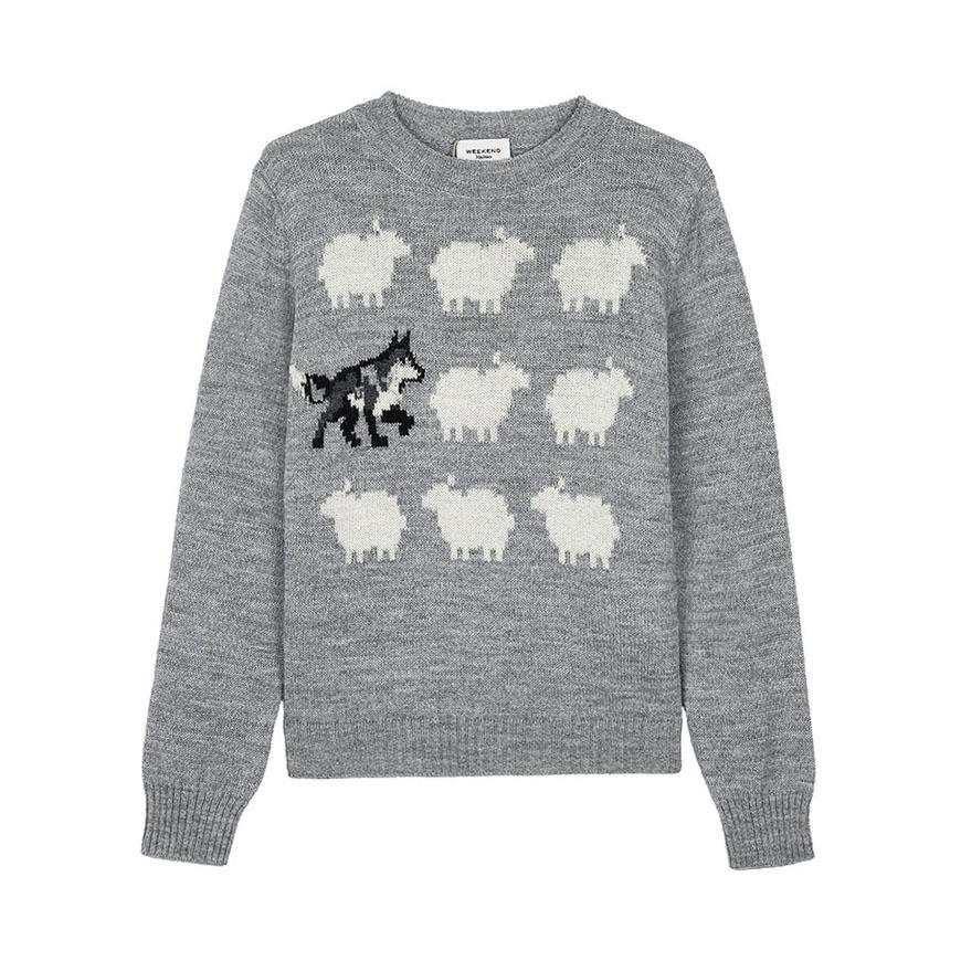 Max Mara Alpaca Wool Round Neck Knit Sweater for Women