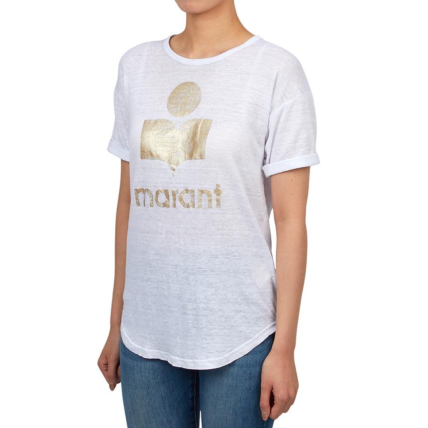 Isabel Marant Colby Women’s Short Sleeve T-Shirt TS0004FA A1N10E WHLG