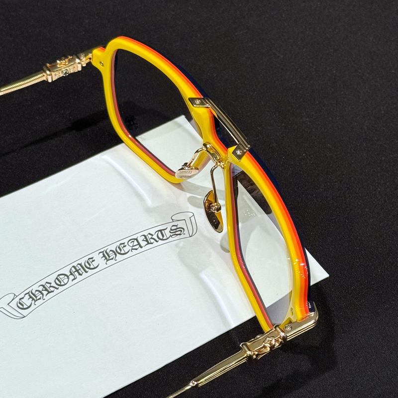 Chrome Hearts Navy Multi-Color Gold Detail Eyeglasses Unisex