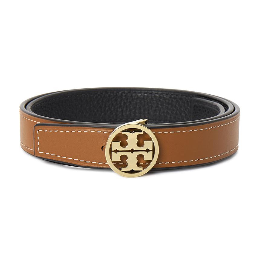 Tory Burch Miller Reversible Leather Belt Black