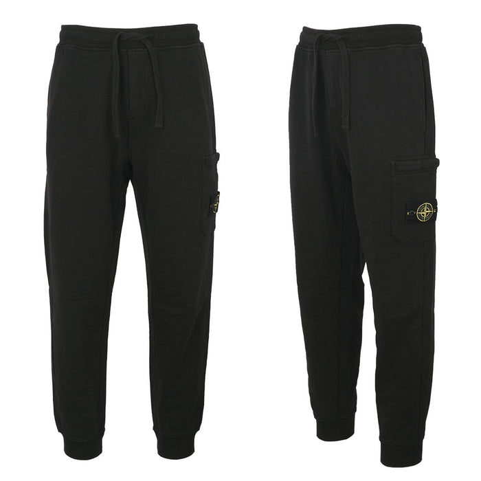 STONE ISLAND Logo Patch Cotton Fleece Jogger Sweatpants