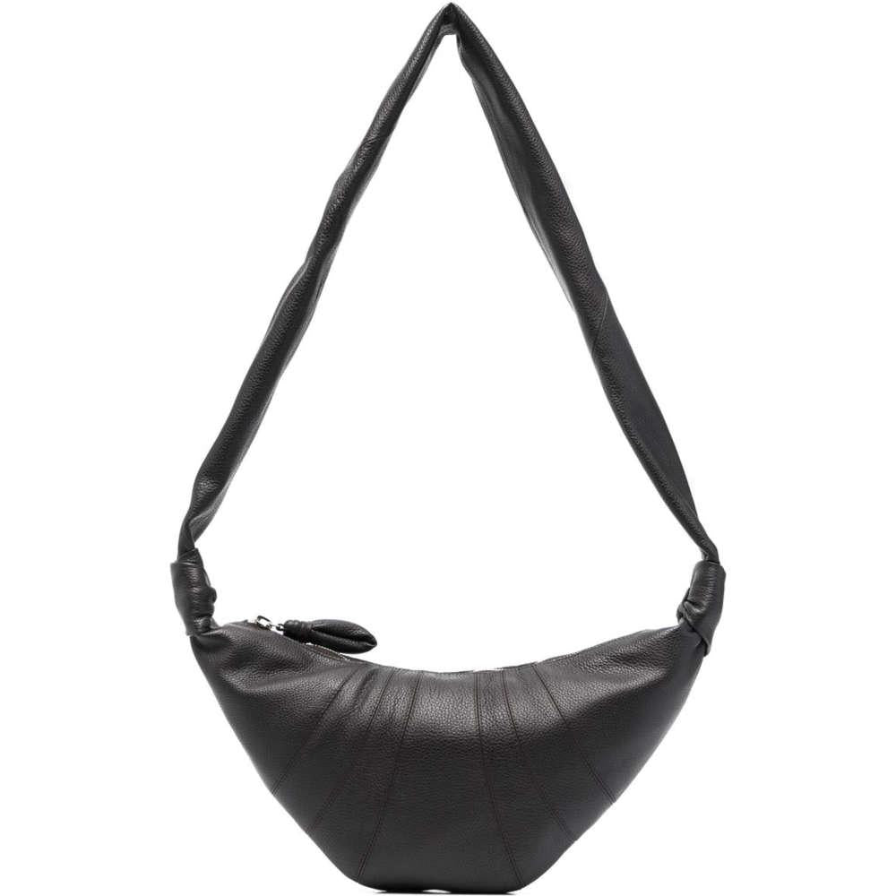 Lemaire Small Croissant Black Leather Shoulder Bag